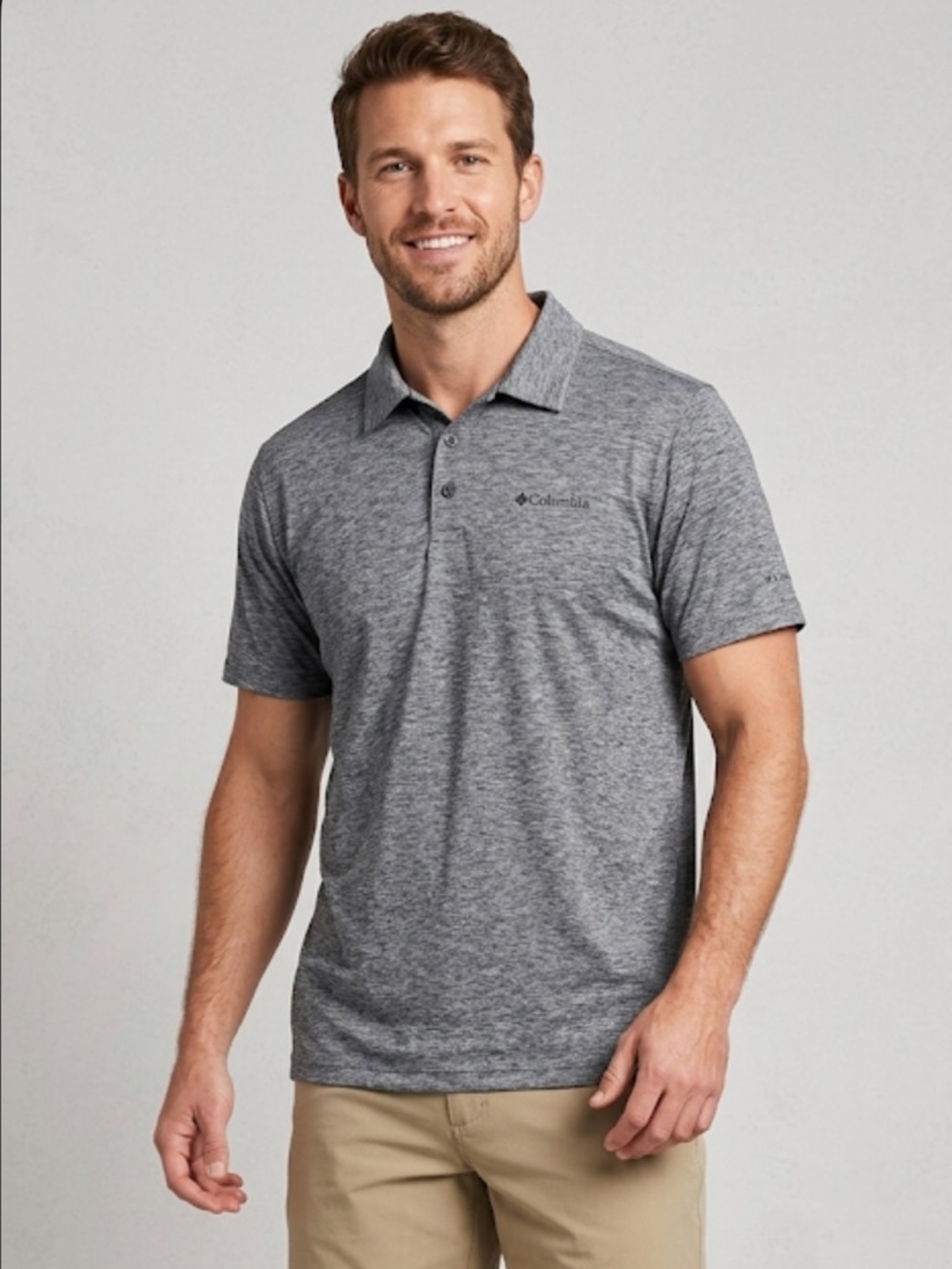 Columbia Men’s Heather Charcoal Performance Polo